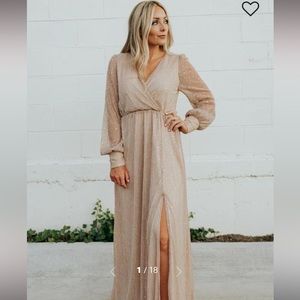 BalticBorn Abigail Sparkle Gown in Champagne